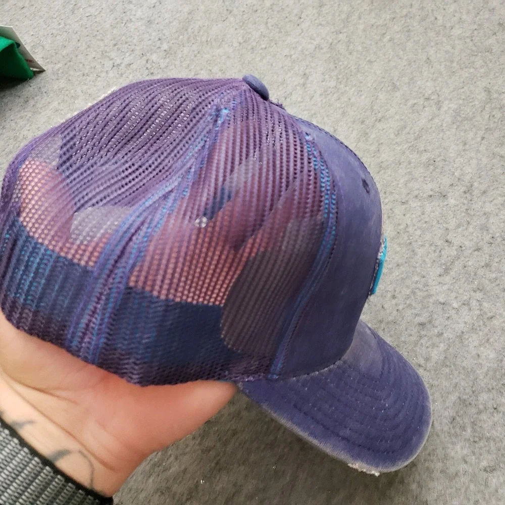 NEW Charlotte Hornets Hat Cap Snap Back Purple Blue Adidas NBA Basketball Men A5
